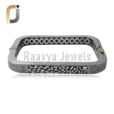 Natural Diamond Square Openable Lock Bangle