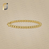 Solid 14k Yellow Gold Bangle Handmade Women Jewelry