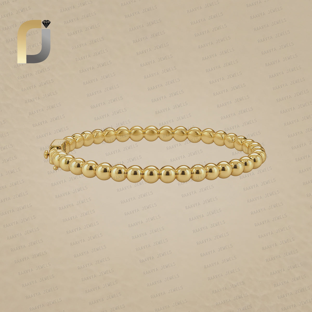 Solid 14k Yellow Gold Bangle Handmade Women Jewelry