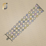 Multi Sapphire Gemstone 925 Silver Handmade Bracelet Jewelry
