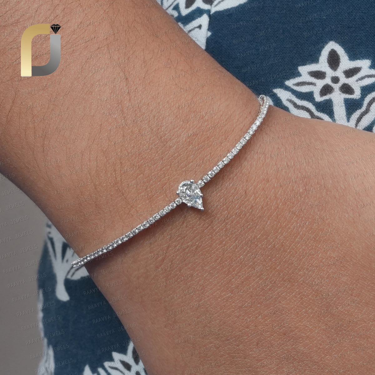14k Gold Diamond Delicate Bracelet Fine Jewelry