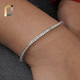 Princess Cut Natural Diamond 14k Yellow Gold Handmade Diamond Tennis Bracelet Jewelry
