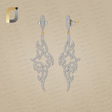 Designer Jewelry Natural Pave Diamond 925 Sterling Silver Earring