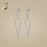 Designer Earring Natural Pave Diamond 925 Sterling Silver Drop/Dangle Earring
