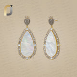 Solid 925 Silver Earrings Diamond Gemstone Drop Earrings Jewelry
