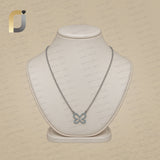Blue Topaz Butterfly Charm Pendant Necklace Jewelry
