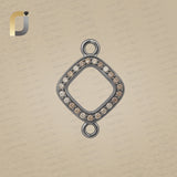 925 Silver Pave diamond Connector Finding Jewelry