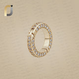 14k Gold Openable Diamond Round Lock Finding Jewelry