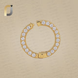 14K Gold Diamond Fining 10mm Connector Jewelry