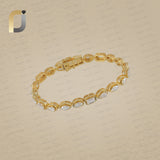 Lab-Grown Diamond Solid 14K Yellow Gold Bracelet