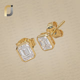 Solid 14k Yellow Gold Stud Earrings Diamond Tinny Stud Earrings