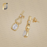 Lab Grown White Diamond Solid 14k Yellow Studs Earrings Jewelry