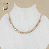 Solid 14k Yellow Gold Necklace Natural Lab Grown Diamond Jewelry