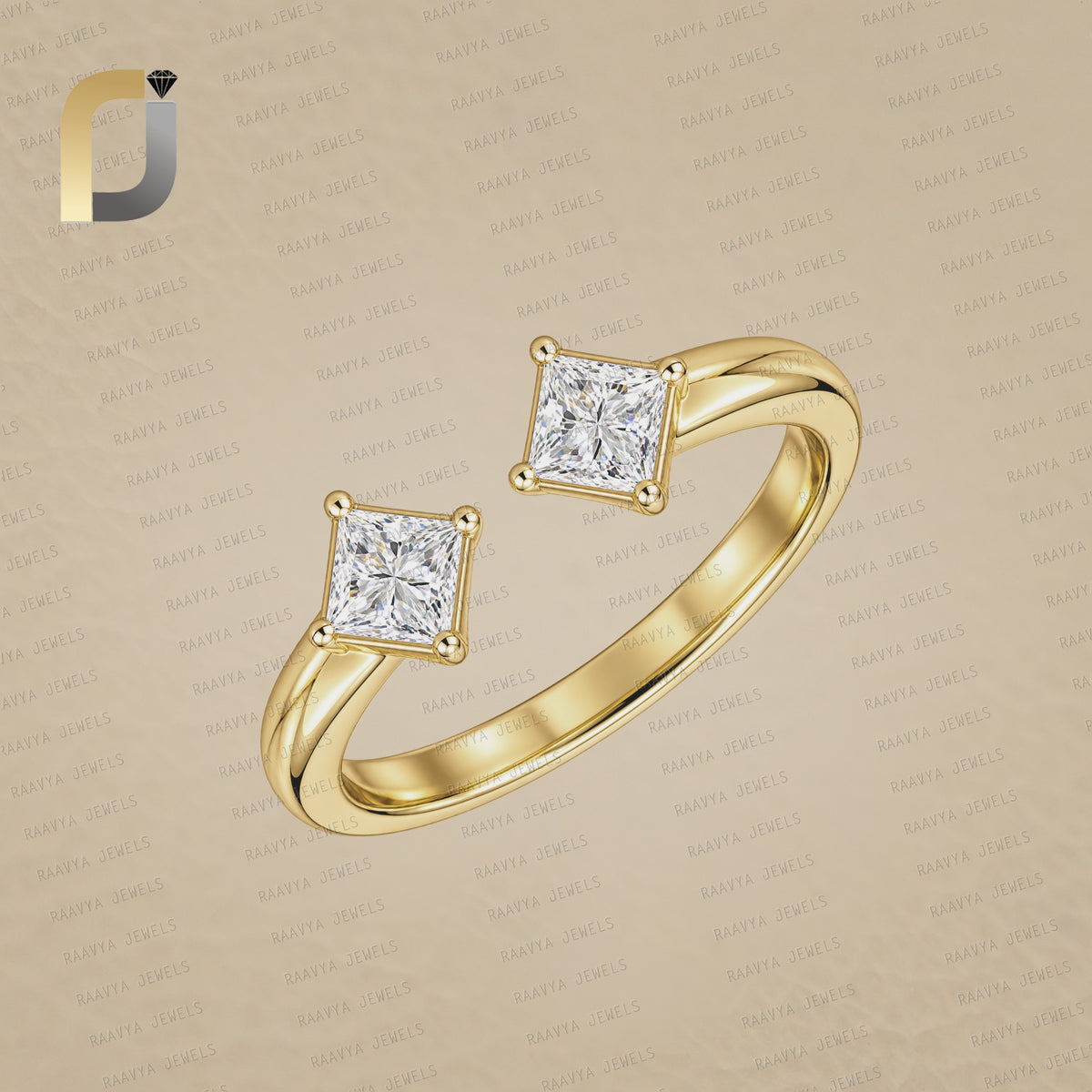 Solid 14k Yellow Gold Lab Grown Diamond Ring Band Ring Jewelry
