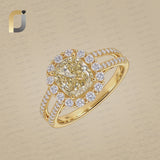 Solid 14K Gold Solitaire Lab Grown Diamond Ring