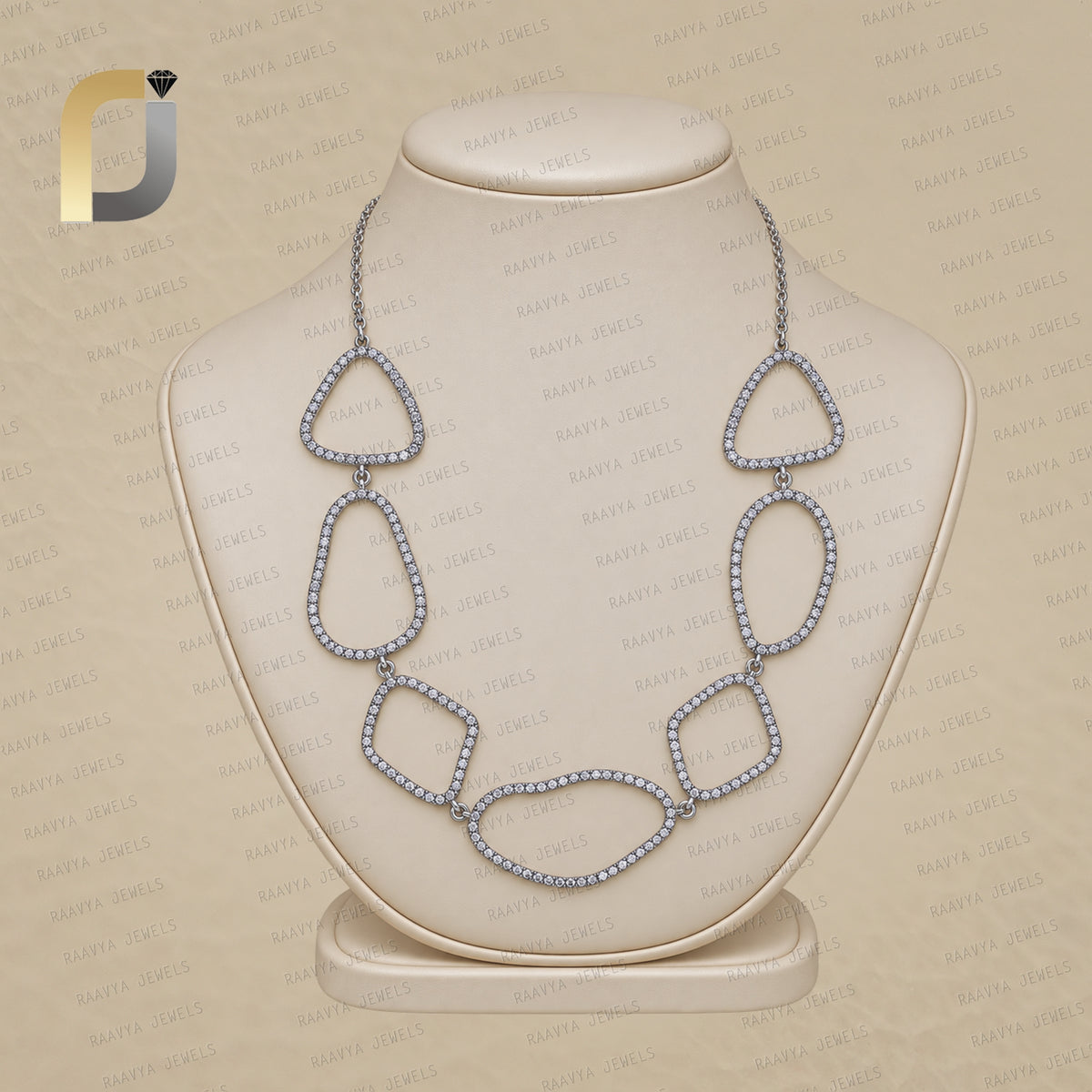 Pave Diamond Designer Choker Necklace 925 Silver Jewelry