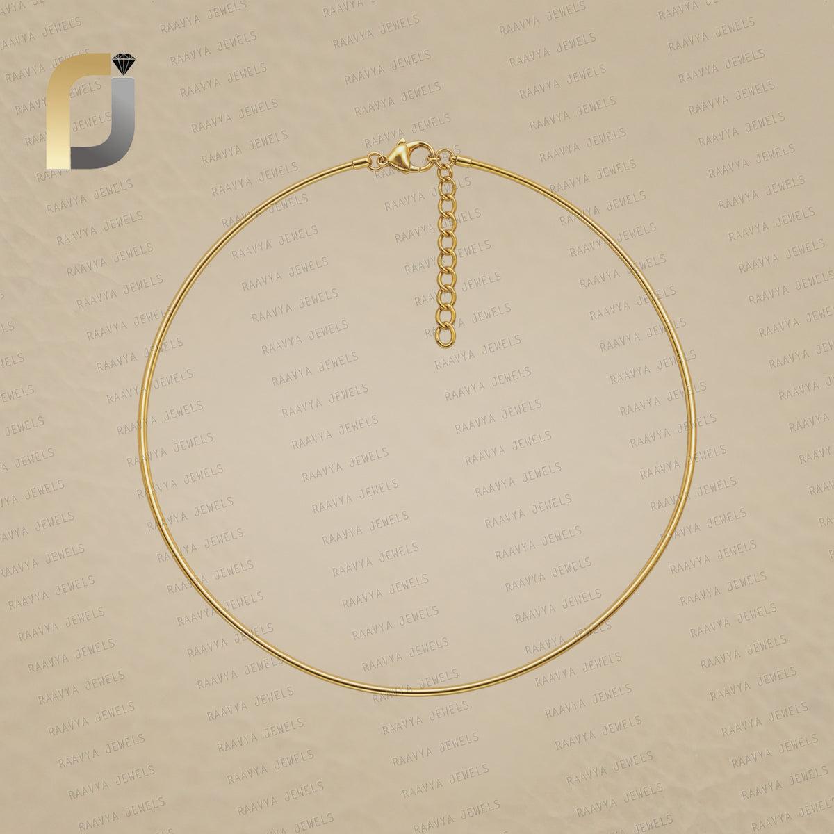 925 Silver Yellow Plating Chokar Necklace Jewelry
