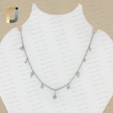 Diamond Multi Charms 925 Silver Chain Necklace Jewelry