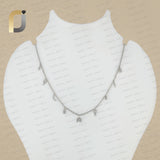 925 Silver Pave Diamond Charm Necklace Jewelry