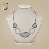 Natural Champagne, Black Diamond 925 Silver Choker Necklace Jewelry