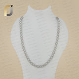 Pave Diamond 925 Silver Chain Necklace Fine Jewelry
