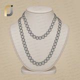 Champagne Diamond Silver Long Necklace Jewelry Clasp Lock