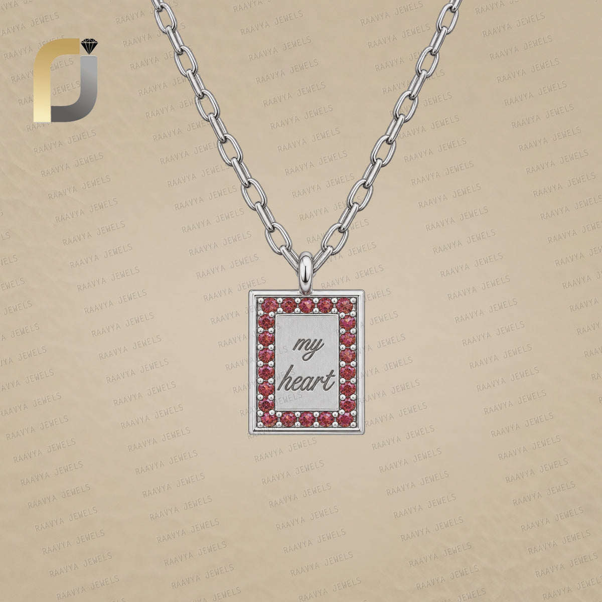 Garnet Gemstone Oxidized 925 Silver Pendant Chain Necklace