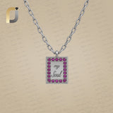 Ruby Gemstone 925 Silver Tag Pendant Jewelry