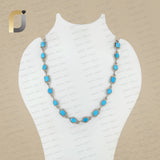 Solid 925 Sterling Silver Necklace Pave Diamond Turquoise Gemstone Jewelry