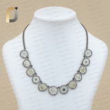 Slice Diamond Victorian Necklace 925 Silver Jewelry