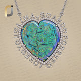 Opal Gemstone Diamond Silver Pendant Chain Necklace