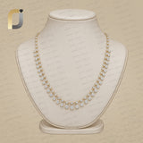 Solid 14k Yellow Gold Genuine White Diamond Necklace