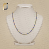 14K Solid Gold Blue Sapphire Square Designer Necklace