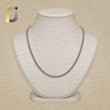 Blue Sapphire Gemstone Solid 14K Yellow Gold Necklace-NEMJOS-330