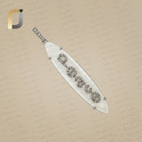 Pave diamond Peace Name MOP 925 Silver Pendant