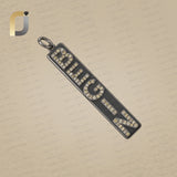 925 Silver Brown diamond Initials Long Pendant