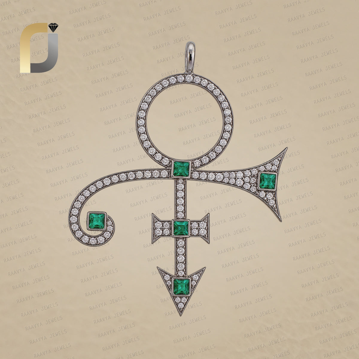 925 Silver White Diamond Pendant & Charm Jewelry