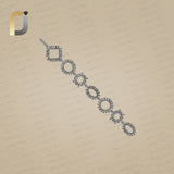 925 Silver Baguette Diamond Long Pendant