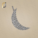 Natural Baguette Diamond Crescent Moon Pendant Jewelry