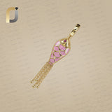 14k Gold Yellow and diamond Fish Pendant, Enamel Gold Fish