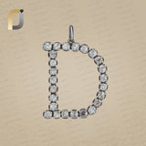 Alphabet D Rose Cut Diamond Pendant Jewelry