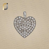 925 Sterling Silver Pave Diamond Heart Pendant & Charms