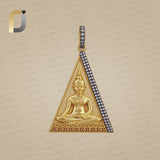 Champagne Diamond 925 Silver Yellow Vermeil Buddha Pendant