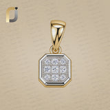 Solid 14k Yellow Gold  Pendant Natural Diamond Jewelry