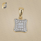 atural Diamond Minimalist Pendant Solid 14k Yellow Gold Jewelry