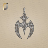 Champagne Diamond Batman 925 Silver Pendant Jewelry