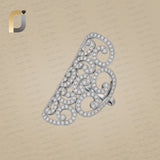 925 Sterling Silver Cocktail Ring Natural Diamond Band Ring