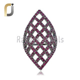 Precious Ruby Gemstone 925 Silver Ring Jewelry