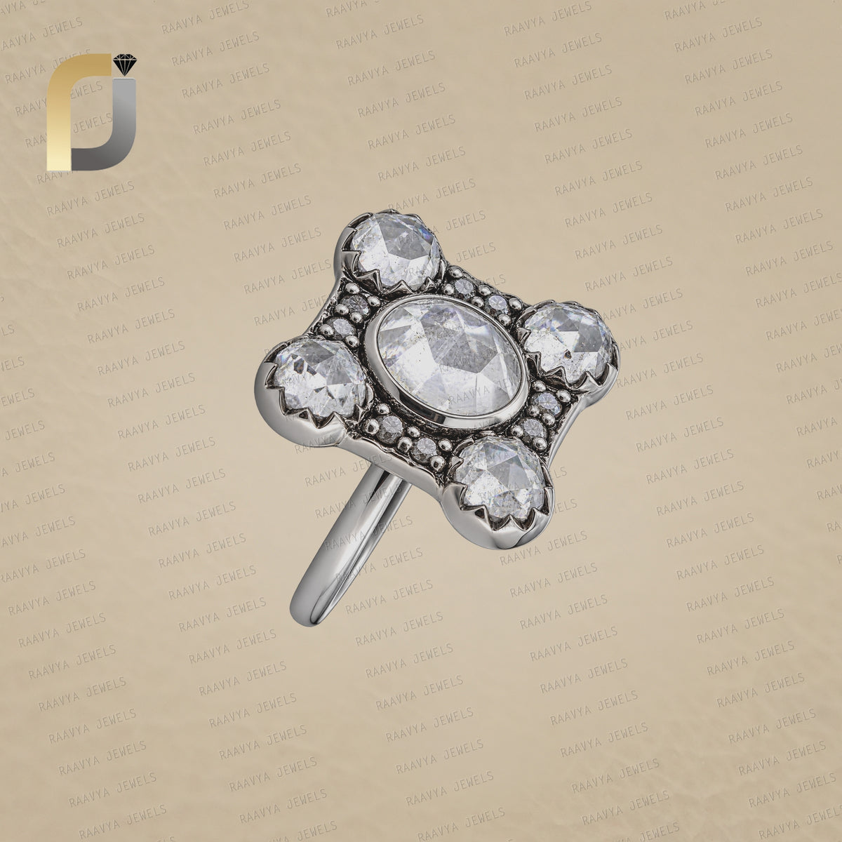 Crystal Gemstone Diamond 925 Silver Ring Jewelry