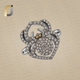 925 Silver Pave Diamond Spider Ring Jewelry